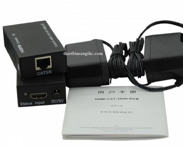 Bộ kéo dài hdmi, Thiết bị kéo dài hdmi 60m bằng cáp mạng Lan